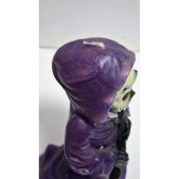 VINTAGE GARDEN RIDGE GRIM REAPER 7” WAX CANDLE NEVER USED DISPLAY ONLY - Picture 5 of 6